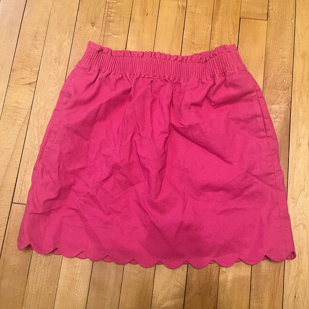 j. crew factory scalloped skirt with pockets size 4